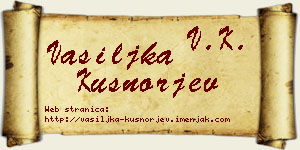 Vasiljka Kušnorjev vizit kartica